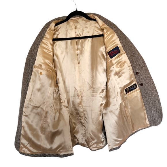 Pedro Muñoz 100% Cashmere Brown Elbow Patch Blazer, 52 EUC - Picture 5 of 10